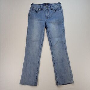NYDJ Jeans Womens 6 Blue Marilyn Straight Lift Tuck Mid Rise Stretch Denim